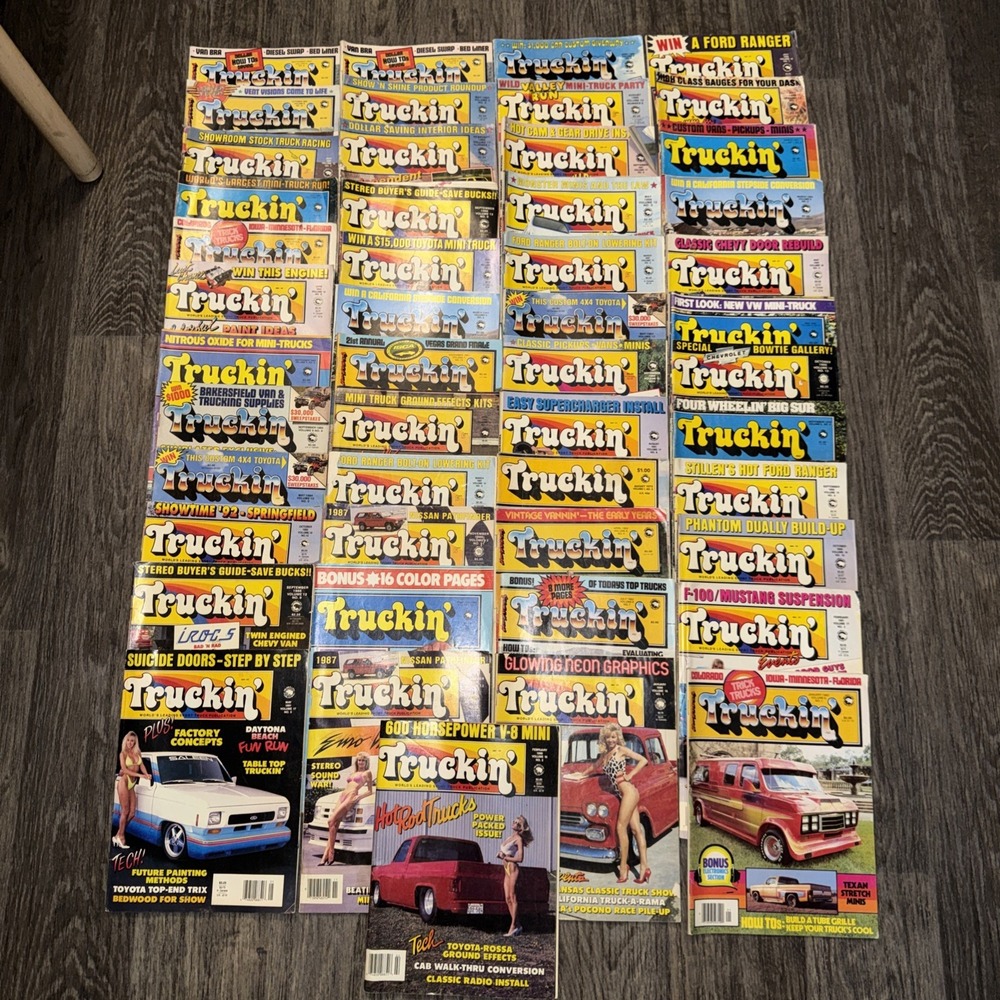 Vintage Truckin Magazine Bulk Lot 49 Issues 1970s 1980s 1990s Custom Trucks Vans
